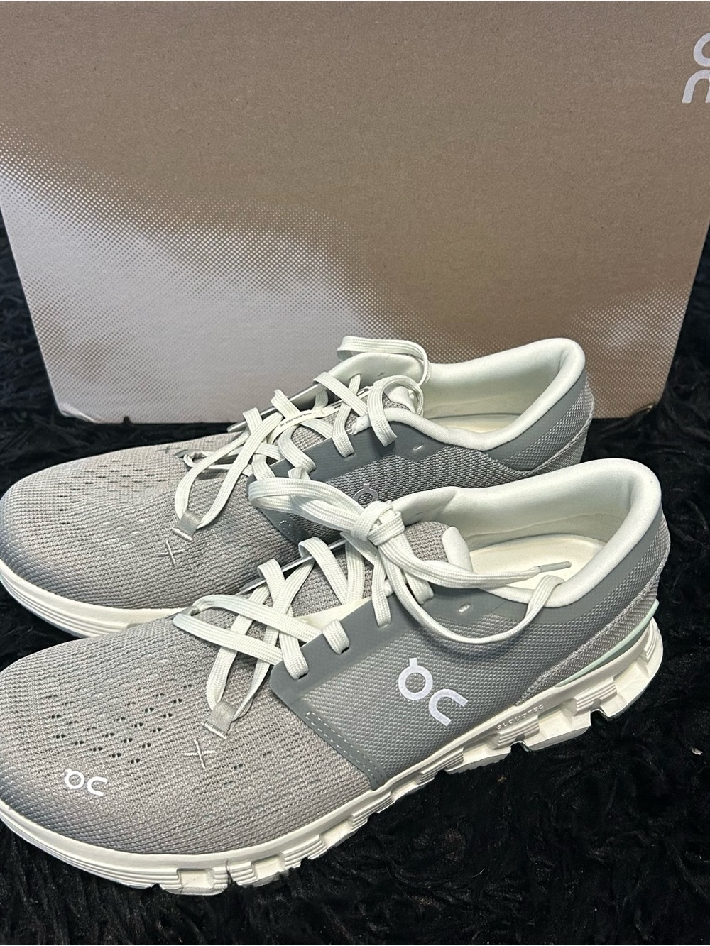 ON CLOUD X 4 tin iceberg athletic training running lace up shoes sz 9 new - Picture 2 of 8